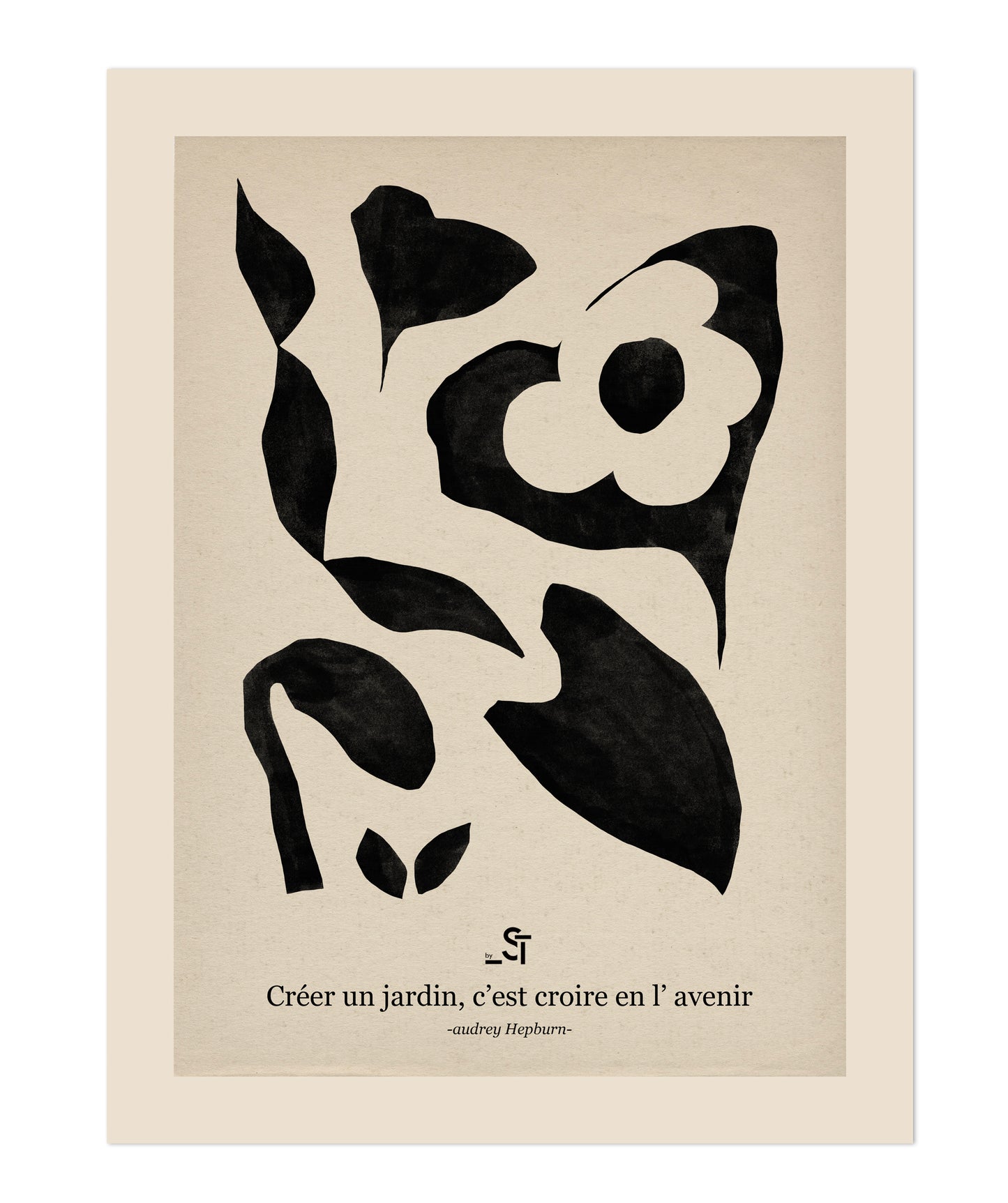 'Créer un jardin, c'est croire en l' avenir' Art Print