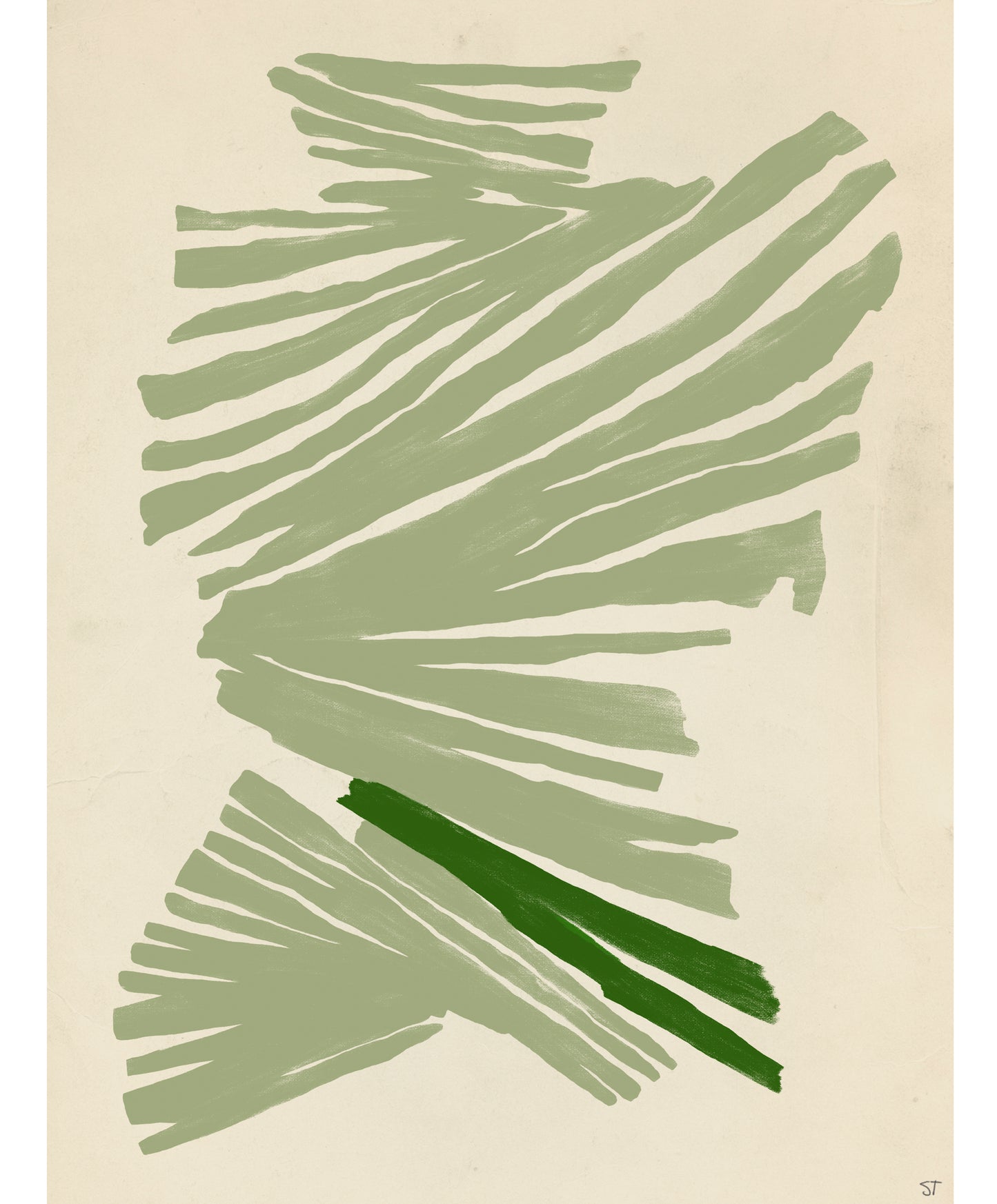 'Just green' Art print