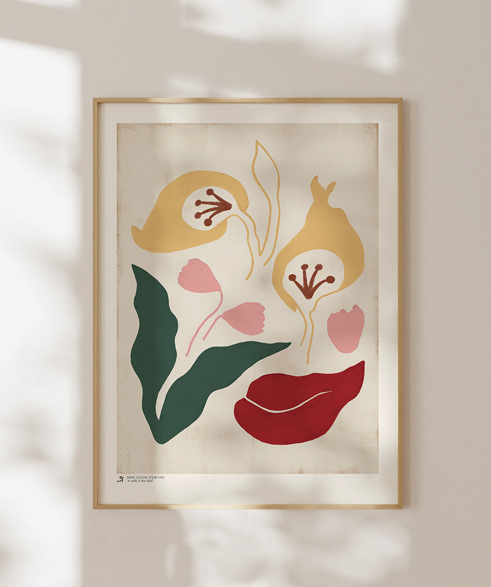'A walk in the field' Art Print