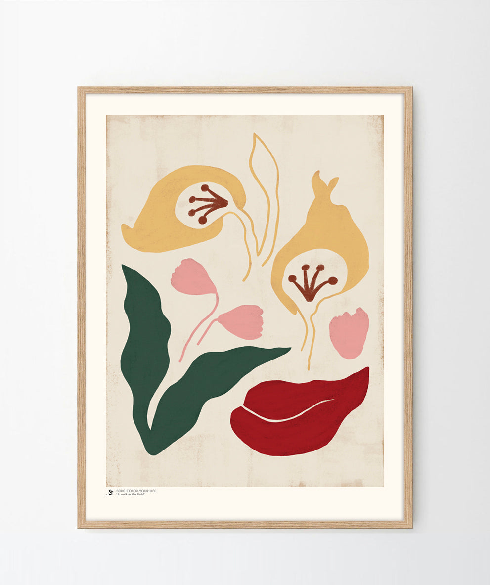 'A walk in the field' Art Print