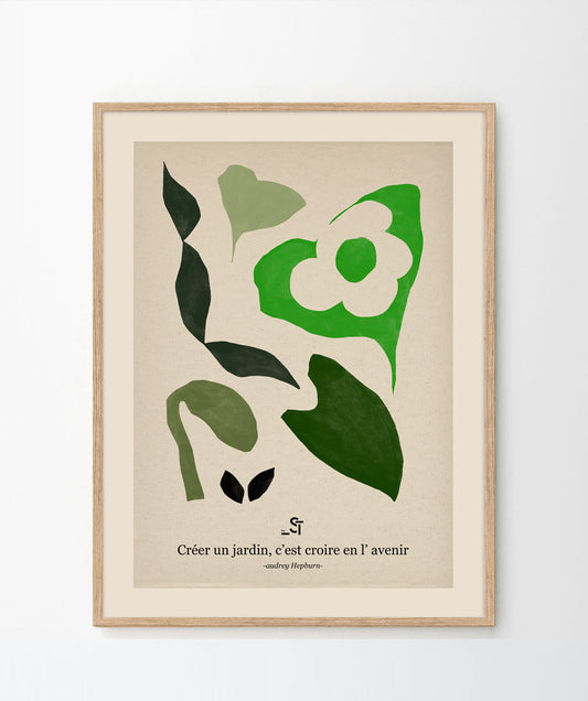 'Créer un jardin, c'est croire en l' avenir' Art Print