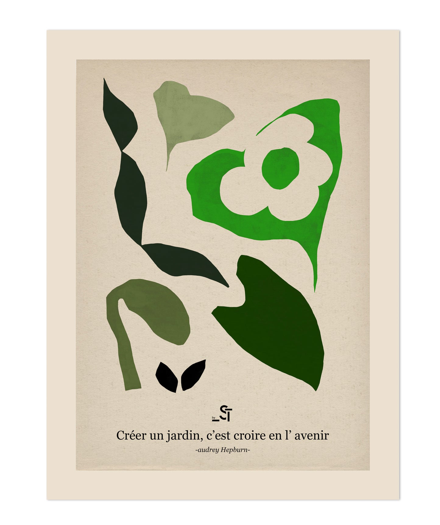 'Créer un jardin, c'est croire en l' avenir' Art Print