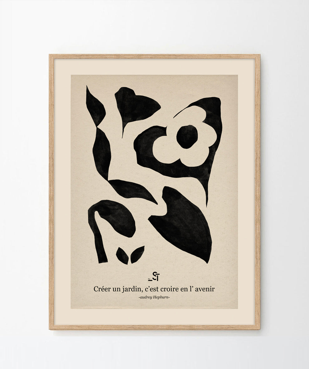 'Créer un jardin, c'est croire en l' avenir' Art Print