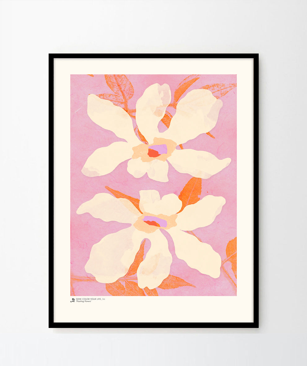 'Floating flowers' Art Print