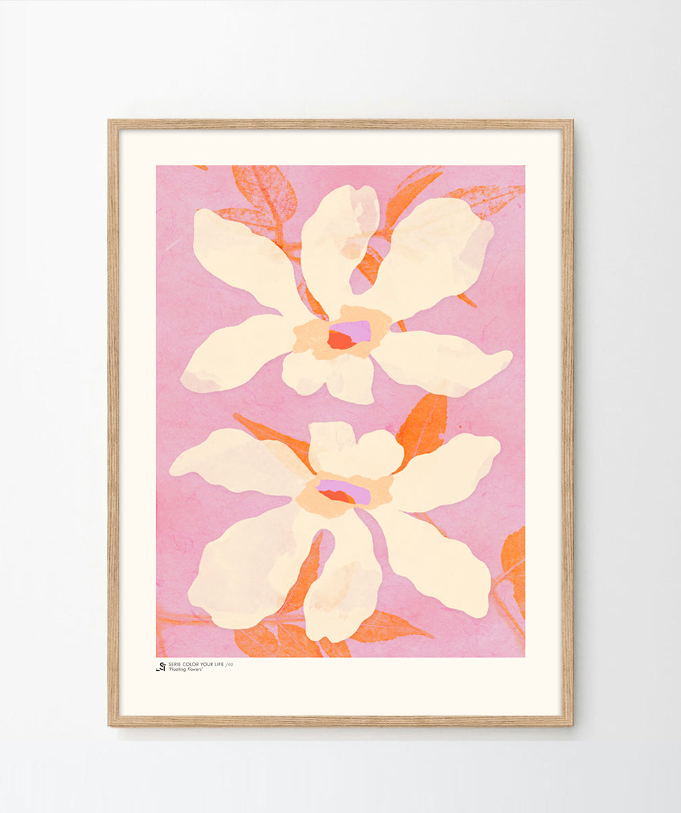 'Floating flowers' Art Print