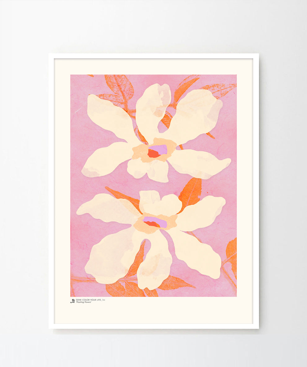 'Floating flowers' Art Print