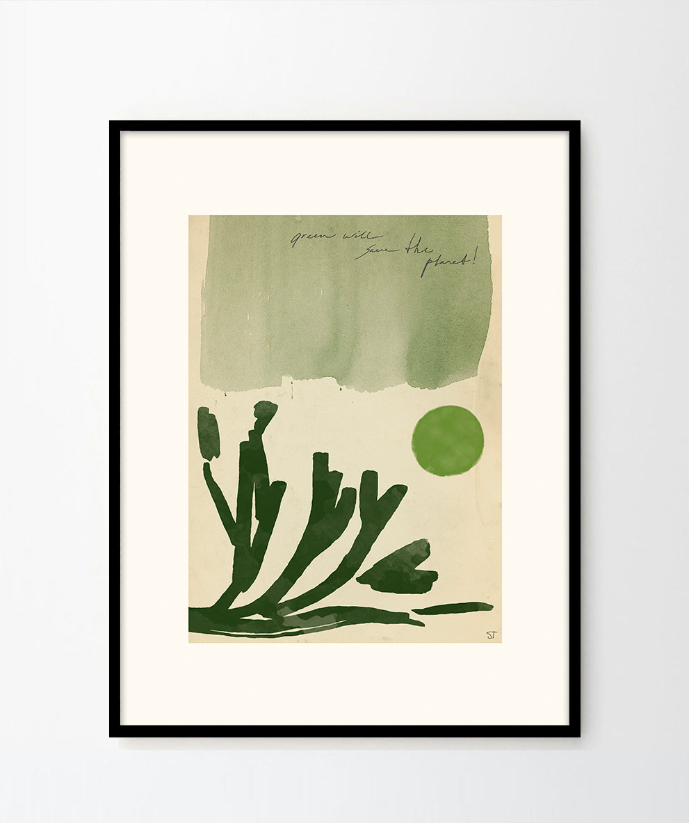 'Go green' Art print