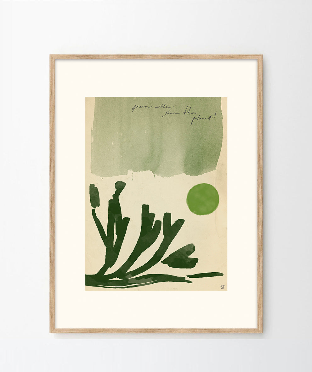 'Go green' Art print