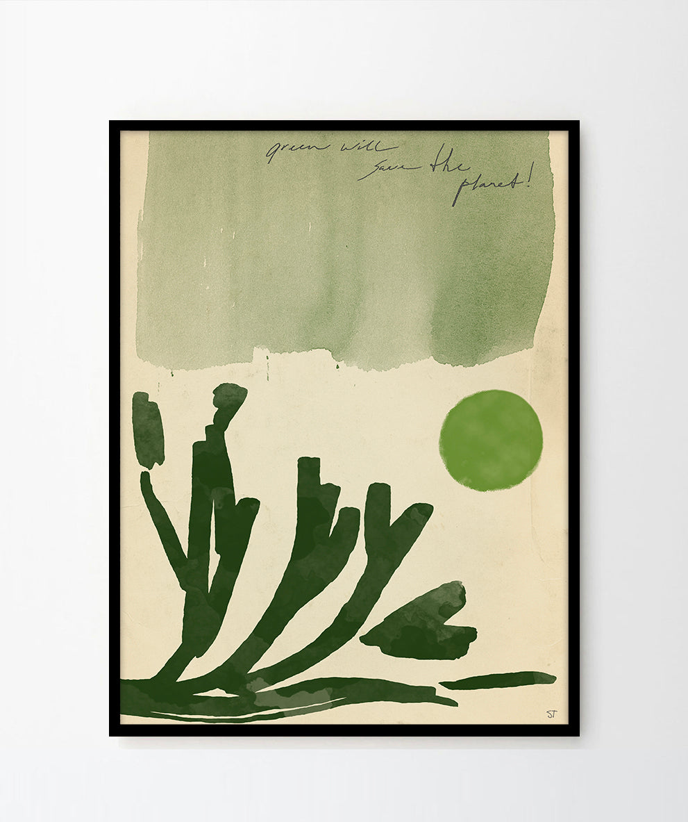 'Go green' Art print