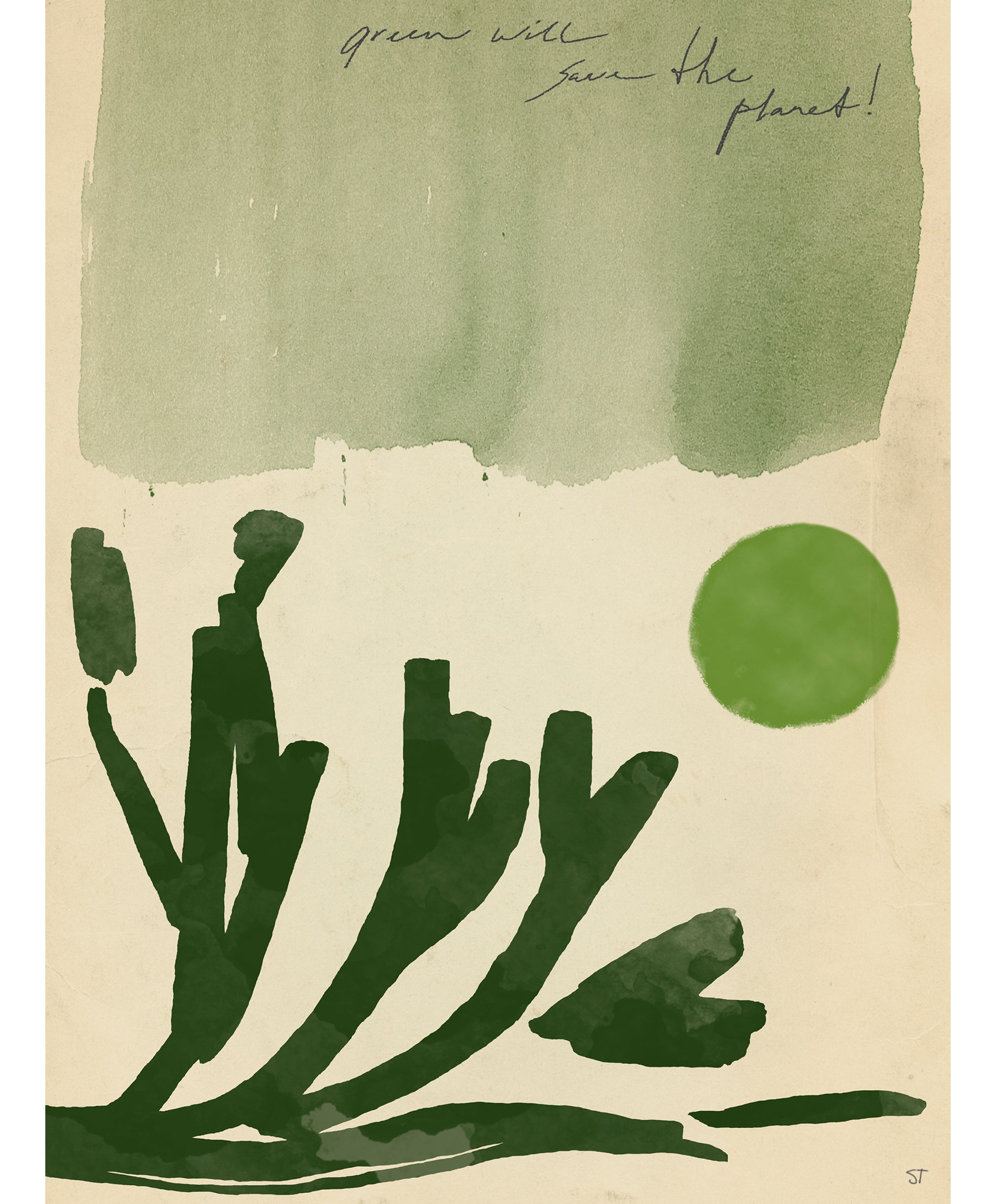 'Go green' Art print