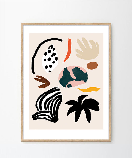 'Playful nature shapes' Art Print