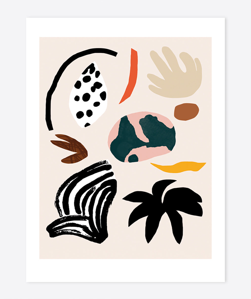 'Playful nature shapes' Art Print