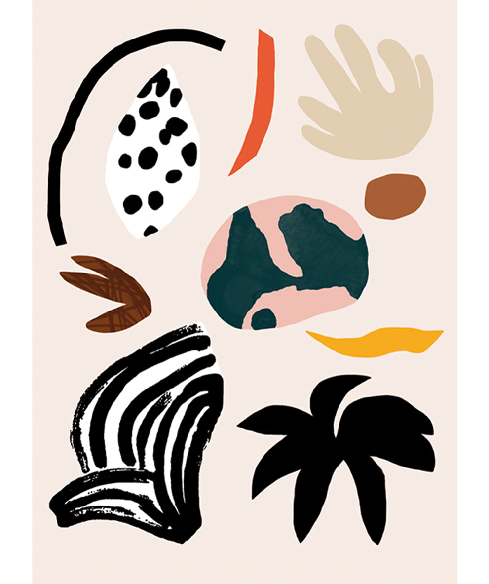 'Playful nature shapes' Art Print